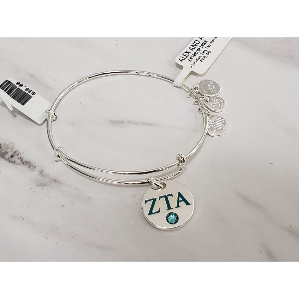 NEW Alex and Ani Sorority Color Infusion Delta Zeta Tau Alpha Bracelet Bangle